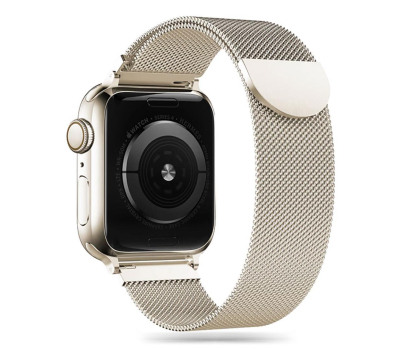 Pasek i akcesoria do zegarków TECH-PROTECT Milaneseband do Apple Watch 44/45/46/49 mm Starlight